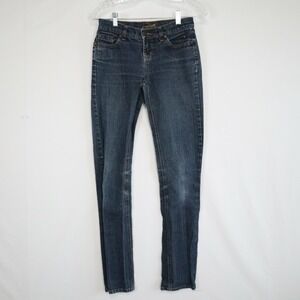 Grane Jeans Womens 1 Long Skinny 5-Pocket Stretch Flex Denim Blue